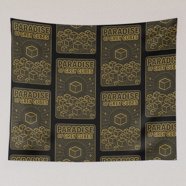 Item preview, Paradise of grey cube Tarot Card Sign designed and sold by The Nerd Gift Source.