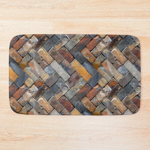 Item preview, Rustic Herringbone Pattern of Weathered Bricks designed and sold by NTGUILTY.