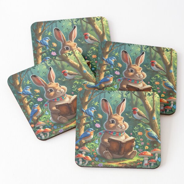 Item preview,  Bunny sitting reading a book  designed and sold by Nature's Palette.