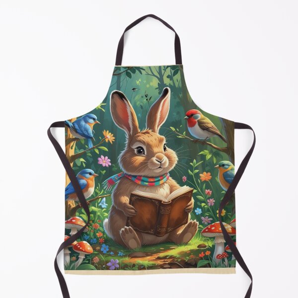 Item preview,  Bunny sitting reading a book  designed and sold by Nature's Palette.