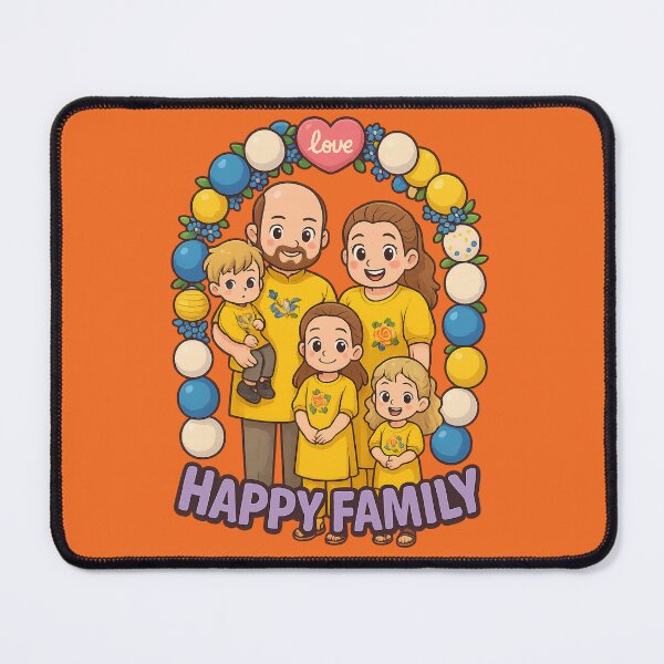 Item preview, Happy Family of 5 Members designed and sold by DopamineBee.