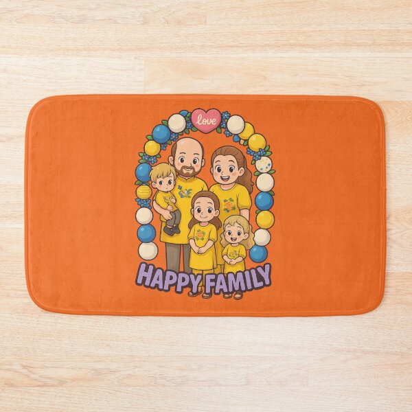 Item preview, Happy Family of 5 Members designed and sold by DopamineBee.