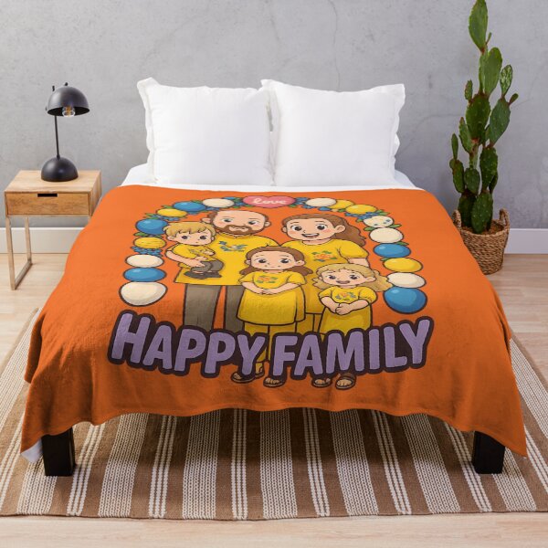Item preview, Happy Family of 5 Members designed and sold by DopamineBee.