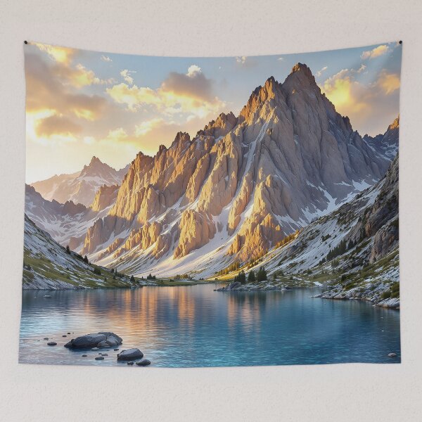 Item preview, Golden Peaks at Dawn designed and sold by oanaunciuleanu.
