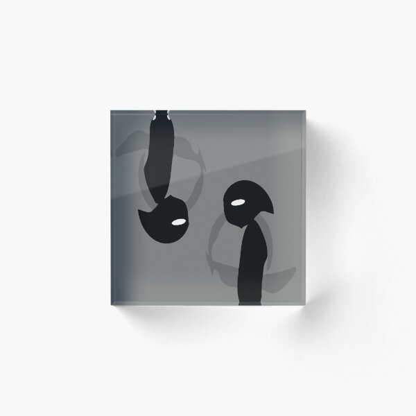 Two souls with dark Angels Acrylic Block