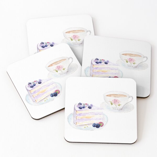 Item preview, blueberry cake and coffee  designed and sold by ColorandColor.