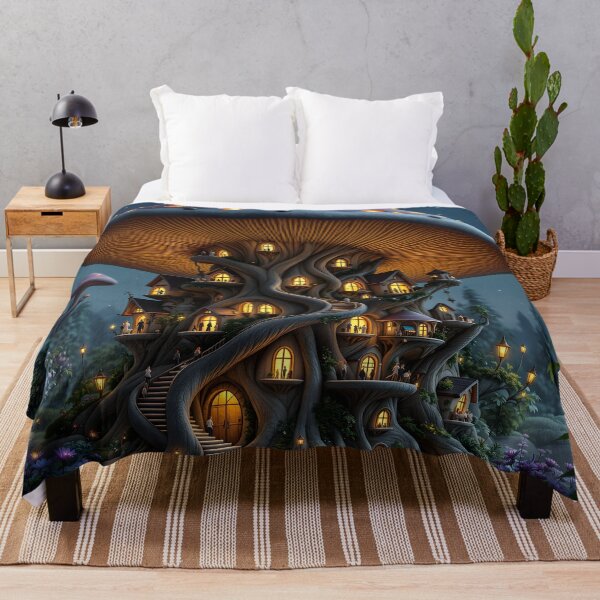 Item preview, Enchanted Mushroom Village designed and sold by oanaunciuleanu.