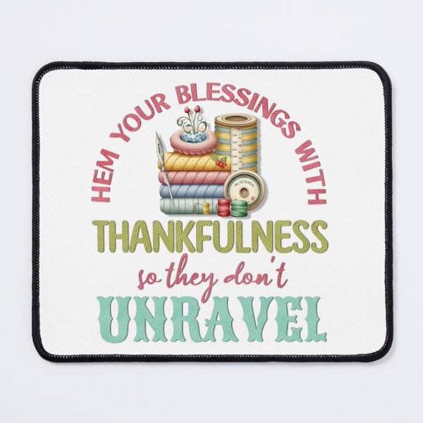 Item preview, Thankfulness Sewing Quote – Vintage Threads Stack designed and sold by Hearts Of Appalachia.
