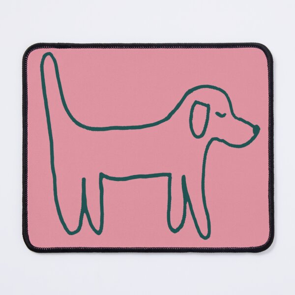 Item preview, Dog on old pink - minimalist hand drawing designed and sold by Vision Illustrated.