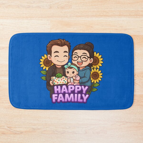 Item preview, Happy Family of 3 Members designed and sold by DopamineBee.