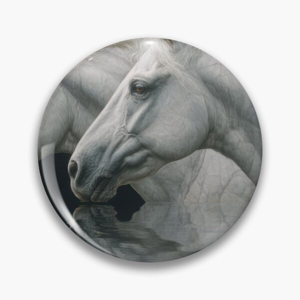 Item preview, Two White Horses in a Line designed and sold by Shannon Hilson.