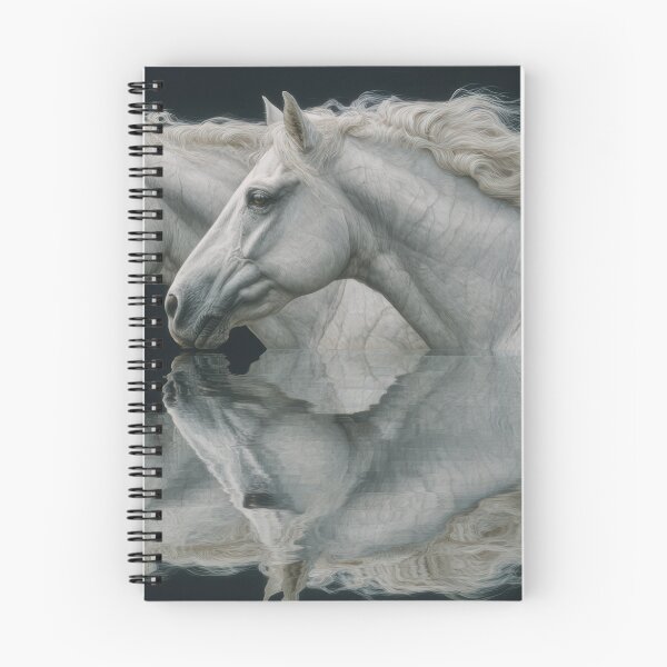 Item preview, Two White Horses in a Line designed and sold by Shannon Hilson.