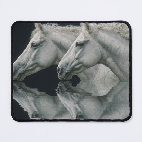 Item preview, Two White Horses in a Line designed and sold by Shannon Hilson.