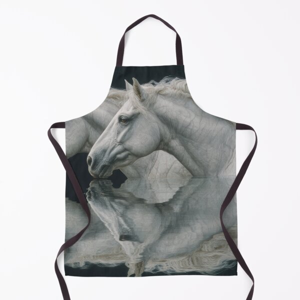 Item preview, Two White Horses in a Line designed and sold by Shannon Hilson.