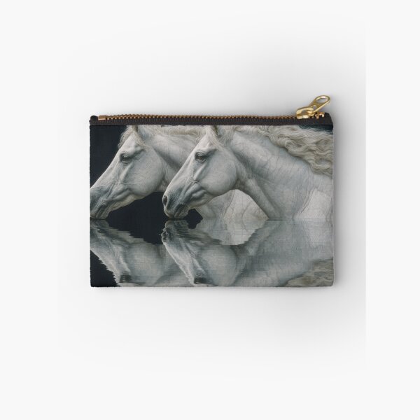 Item preview, Two White Horses in a Line designed and sold by Shannon Hilson.