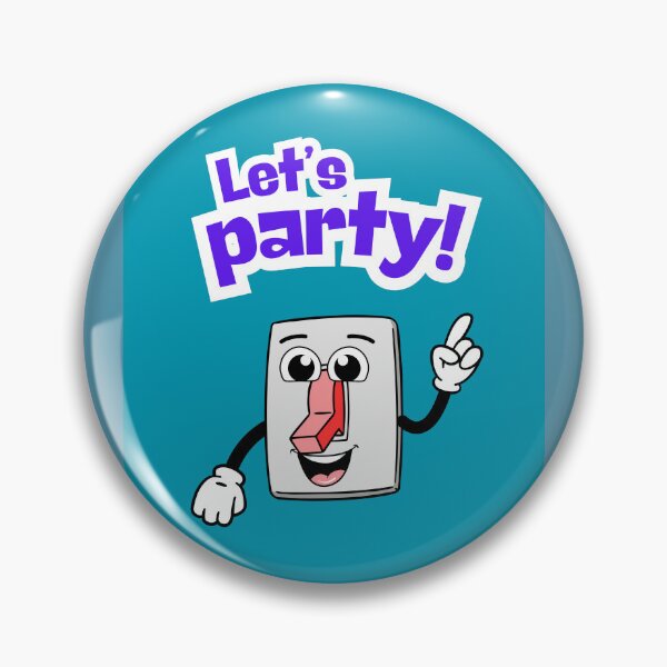 Item preview, Let's Party Switch, Aqua Blue, Bold Font, Positive Quotes, Cartoon  designed and sold by AASparksDesigns.