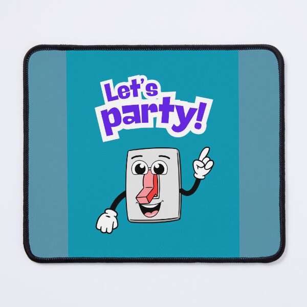 Item preview, Let's Party Switch, Aqua Blue, Bold Font, Positive Quotes, Cartoon  designed and sold by AASparksDesigns.