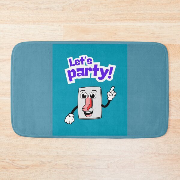 Item preview, Let's Party Switch, Aqua Blue, Bold Font, Positive Quotes, Cartoon  designed and sold by AASparksDesigns.