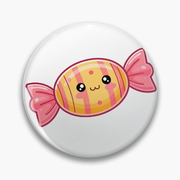 Item preview, sticker template with sweet candy kawaii character designed and sold by elkuni.