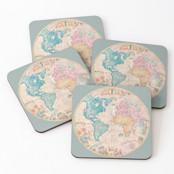 Item preview, Pastel Circular Map Art | Road, Bike, Antique, River & Subway | Soft Retro Travel Collection by Brizzard2027 designed and sold by Dream Circuit .
