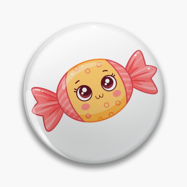 Item preview, sticker template with sweet candy kawaii character designed and sold by elkuni.