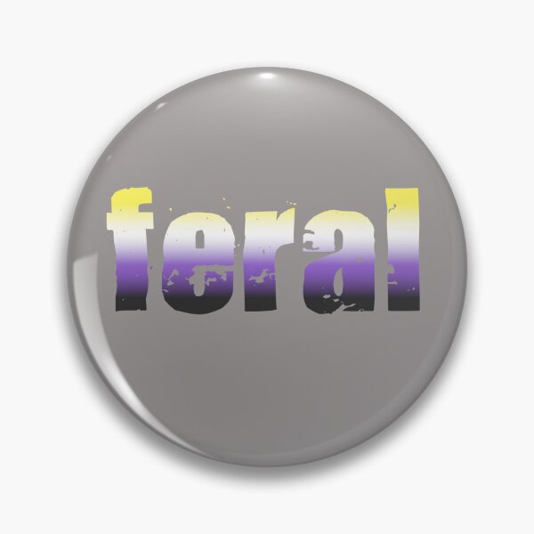 Item preview, Feral Non-Binary Flag Pride Graphic Print LGBTQIA designed and sold by Feral Designs by Lauren Elisabeth.