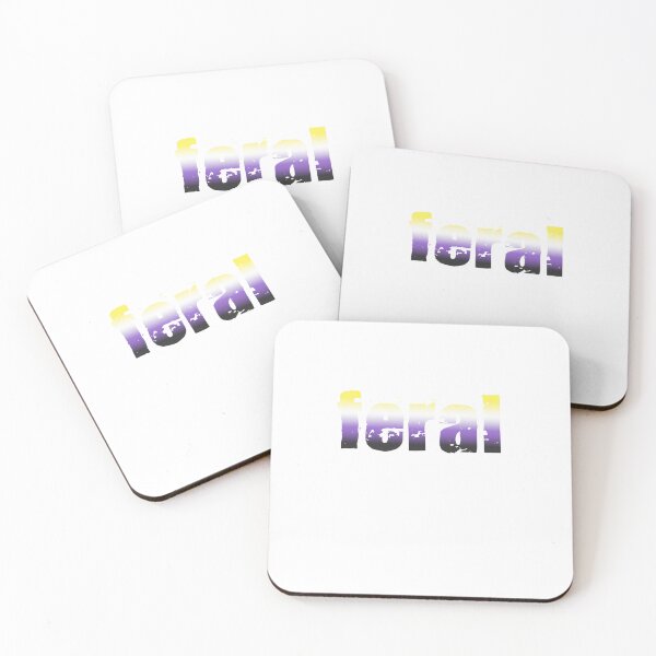 Item preview, Feral Non-Binary Flag Pride Graphic Print LGBTQIA designed and sold by Feral Designs by Lauren Elisabeth.