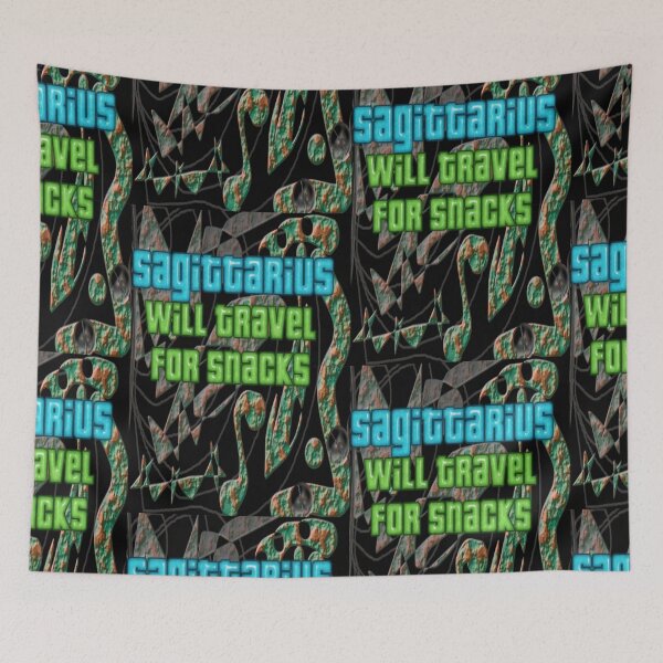 Item preview, Sagittarius  Will Travel For Snacks funny saying designed and sold by SmashingDeals.