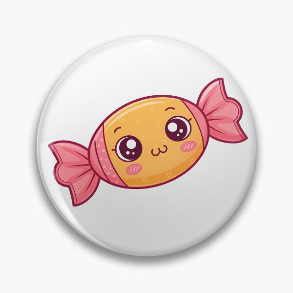 Item preview, sticker template with sweet candy kawaii character designed and sold by elkuni.