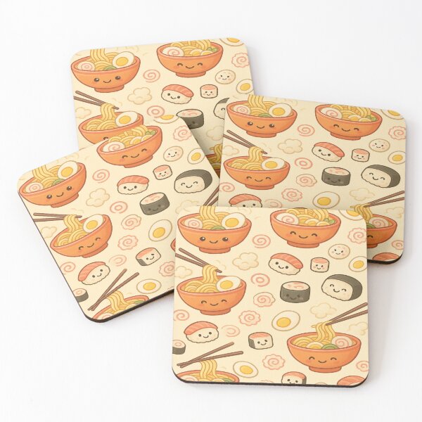 Item preview, Kawaii Ramen and Sushi Pattern – Cute Japanese Food Illustration designed and sold by omerckaca.