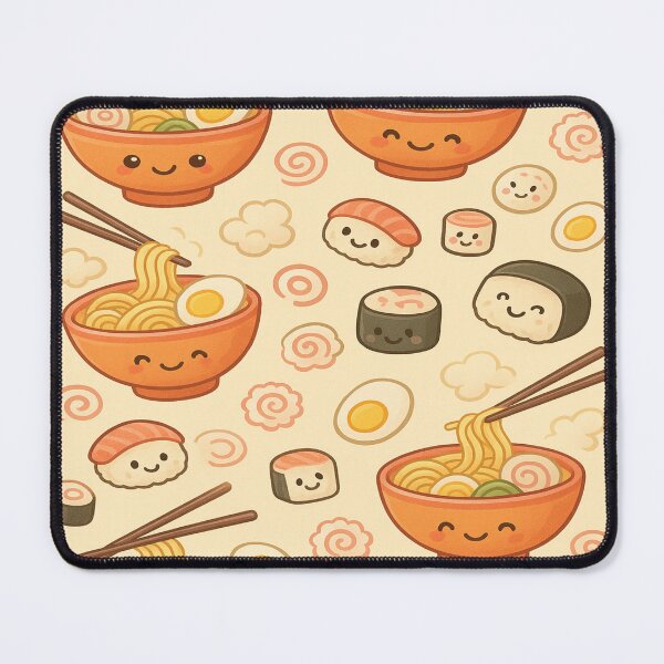 Item preview, Kawaii Ramen and Sushi Pattern – Cute Japanese Food Illustration designed and sold by omerckaca.