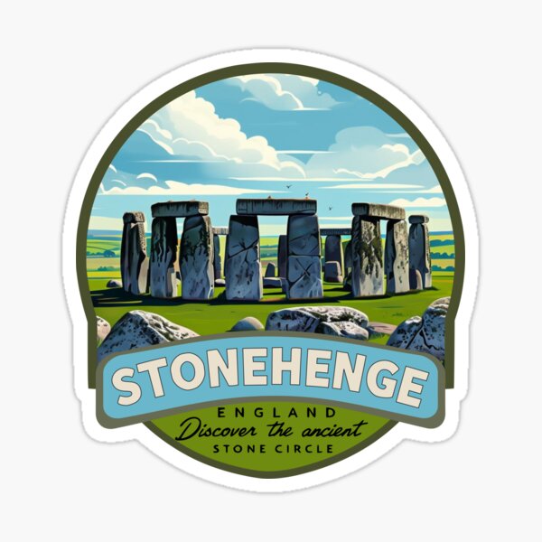 Item preview, Stonehenge Watercolor Logo design designed and sold by glooballcenter.