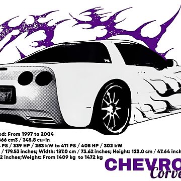 Artwork thumbnail, Classic Corvette C5 Illustration by MoonDustShop