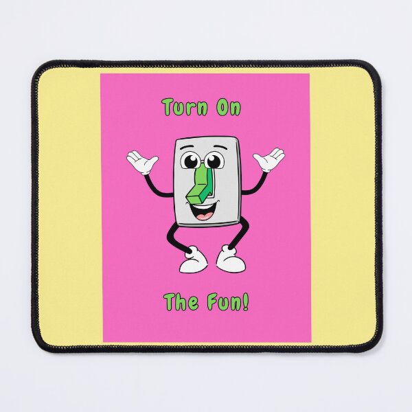Item preview, Turn On The Fun, Light Switch, Green, Pink, Cartoon Character, Happy  designed and sold by AASparksDesigns.