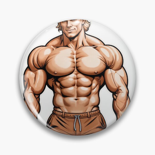 Item preview, Ultra Muscular Bodybuilder Sticker – Bold Fitness Art #119 designed and sold by ForeverPrintsOK.