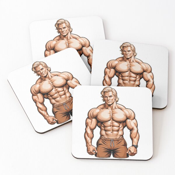 Item preview, Ultra Muscular Bodybuilder Sticker – Bold Fitness Art #119 designed and sold by ForeverPrintsOK.