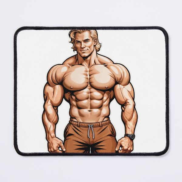 Item preview, Ultra Muscular Bodybuilder Sticker – Bold Fitness Art #119 designed and sold by ForeverPrintsOK.