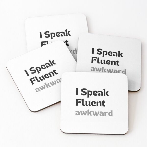Item preview, Funny Introvert Quote – I Speak Fluent Awkward (Minimalist Design, Social Anxiety Humor Gift) designed and sold by MakeMyDaze.