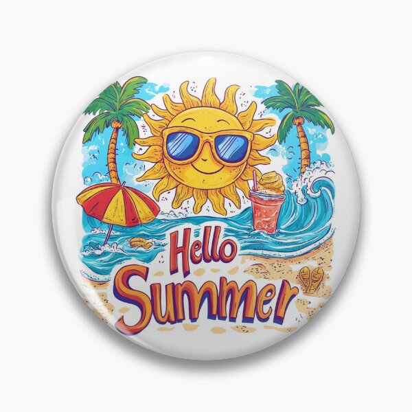Item preview, Hello Summer - Sun, Waves & Chill Vibes designed and sold by Myra365Art.