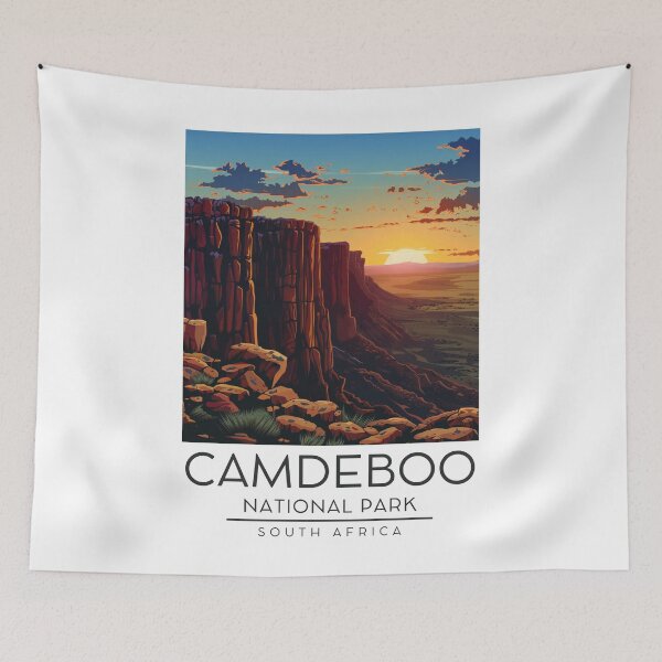 Item preview, A Vintage Illustration of Camdeboo National Park - South Africa  designed and sold by GoodOldVintage.