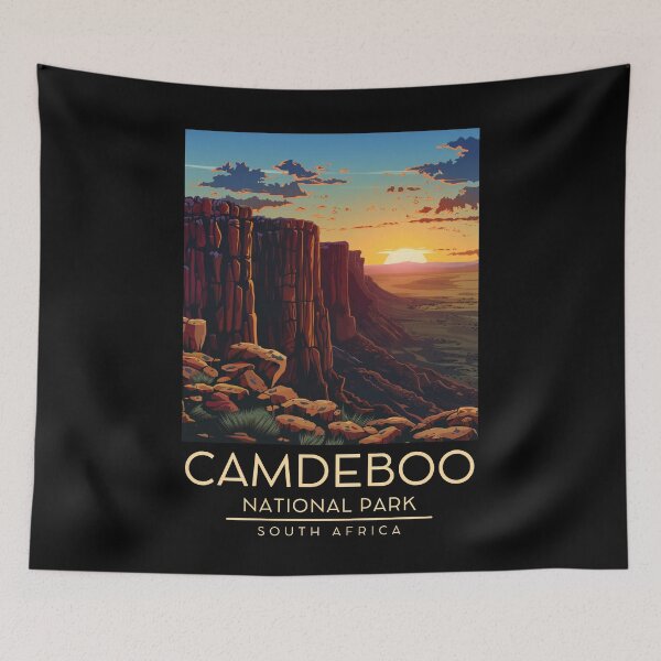 Item preview, A Vintage Illustration of Camdeboo National Park - South Africa  designed and sold by GoodOldVintage.