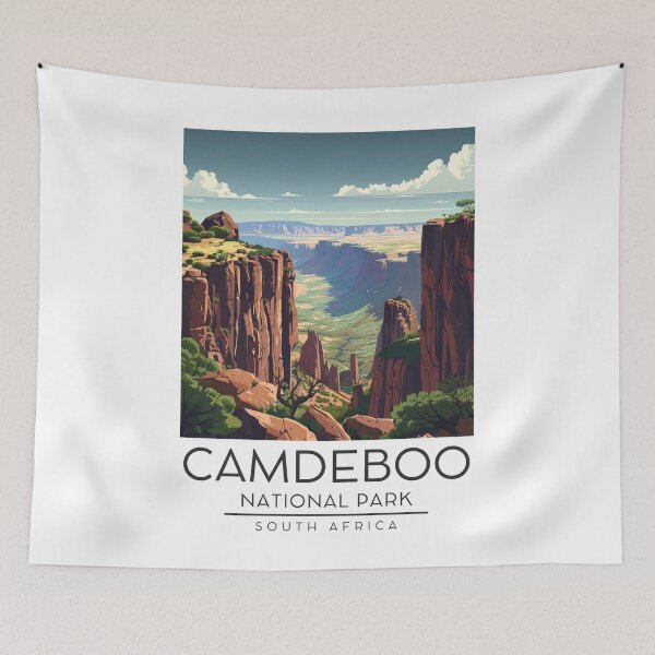 Item preview, A Vintage Illustration of Camdeboo National Park - South Africa  designed and sold by GoodOldVintage.