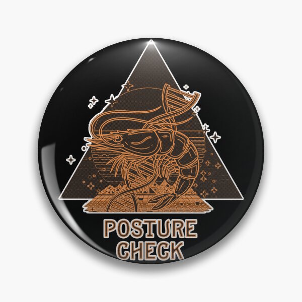 Item preview, Posture Check Vaporwave Shrimp Meme Nerd DNA dark version designed and sold by The Nerd Gift Source.