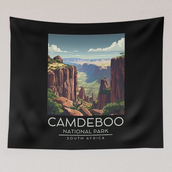 Item preview, A Vintage Illustration of Camdeboo National Park - South Africa  designed and sold by GoodOldVintage.