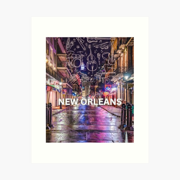 Item preview, NEW ORLEANS Music Everywhere! Original Graphic Artwork designed and sold by BrightrDayMusicArt.