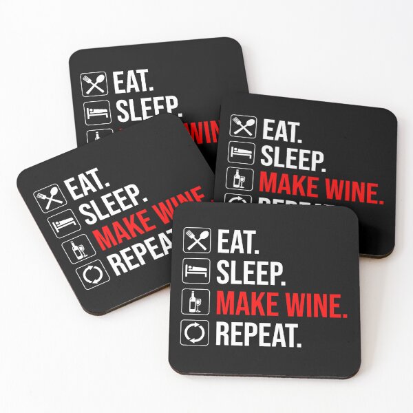 Item preview, Eat. Sleep. Make Wine. Repeat designed and sold by Cat Lady Designs.