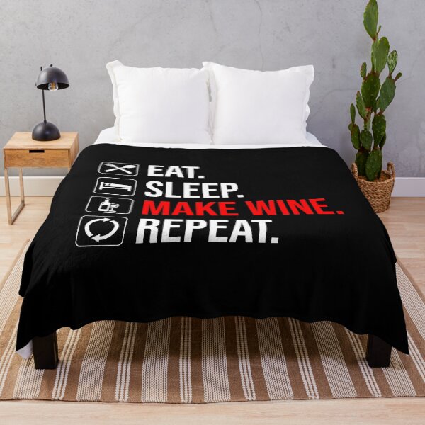 Item preview, Eat. Sleep. Make Wine. Repeat designed and sold by Cat Lady Designs.