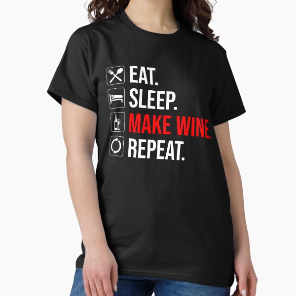 Item preview, Eat. Sleep. Make Wine. Repeat designed and sold by Cat Lady Designs.