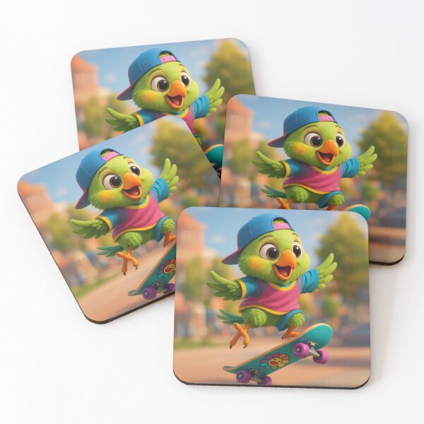 Item preview, Skater Parakeet designed and sold by Sillytoe.
