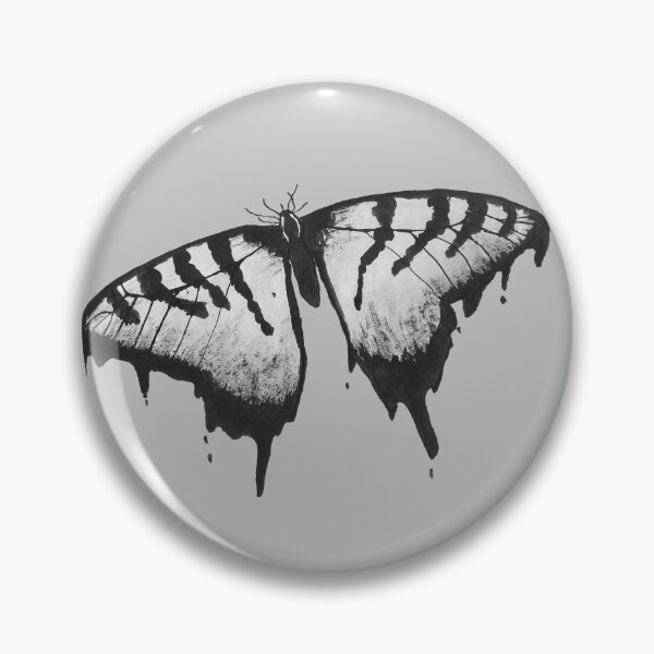 Item preview, Black-And-White Ink Drip Butterfly designed and sold by cryptidartworks.